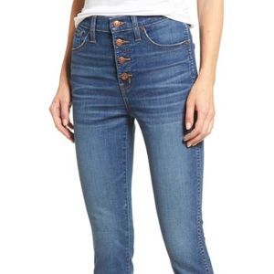 Madewell 10” High-Rise Skinny Jeans: Chewed Hem